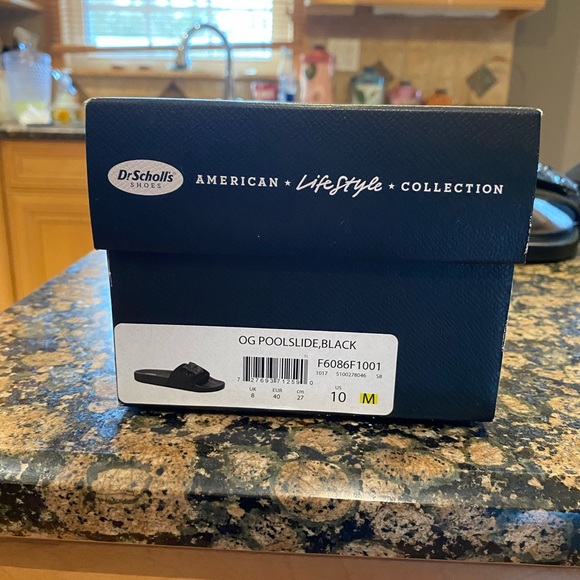 DR. SCHOLL'S Women's OG Pool Slides Poolside Black 10 in box like new - Picture 6 of 12